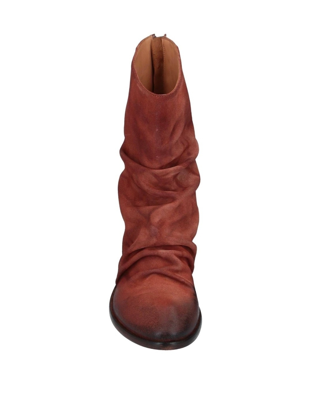 Designer Premium Quality Genuine Leather Suede Rust Slouch Ankle Boots